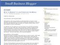 Small Screenshot picture of Small Business Blogger
