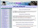 Small Screenshot picture of TOP 100 WEBLOGS. HUNDREDS BLOG SITES SORTED BY POPULARITY